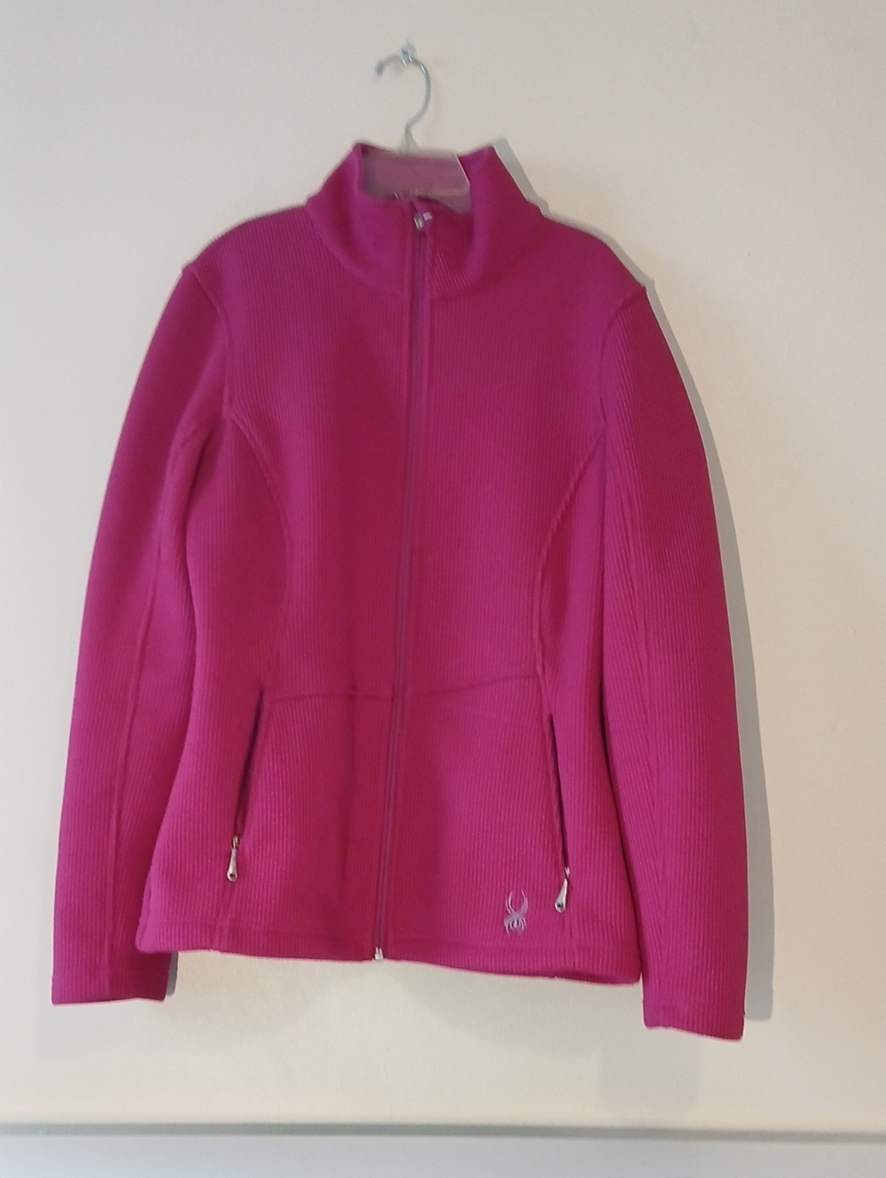 Spyder Women's Bright Fuchsia Zip Teddy Jacket